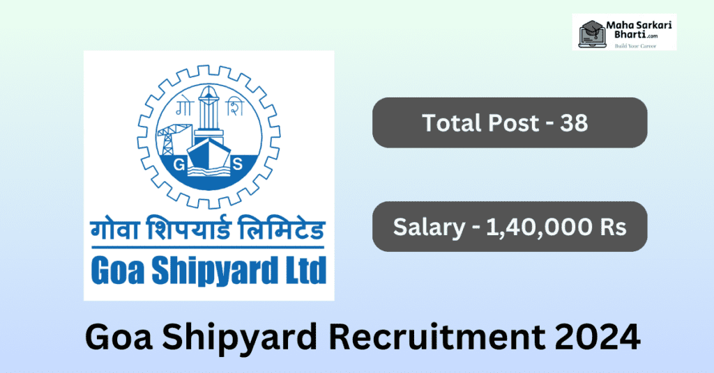 Goa Shipyard Management Trainee Recruitment 2024